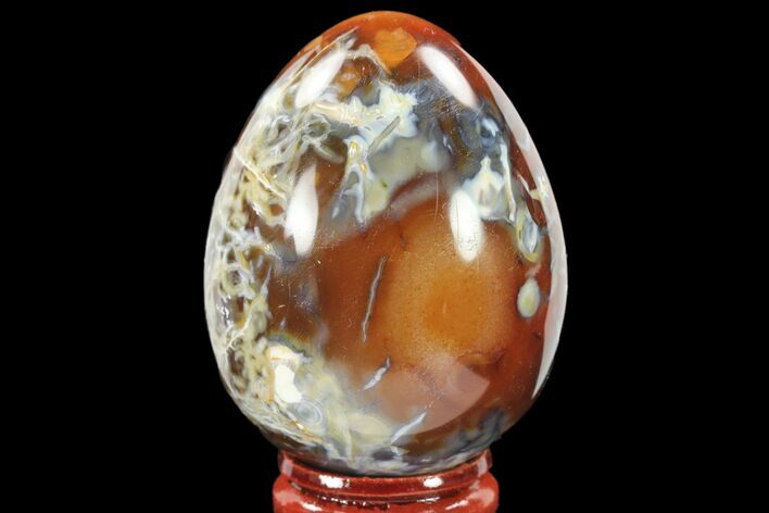 Colorful, Polished Carnelian Agate Egg - Madagascar #134559